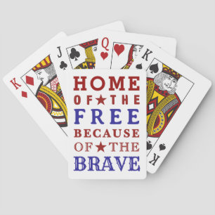 Cartas de Baralho Vermelho Branco Azul Quatro de J