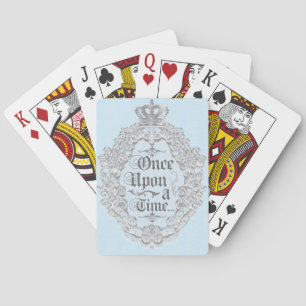 Cartas de Baralho Vintage Azul Conto de Fadas Uma