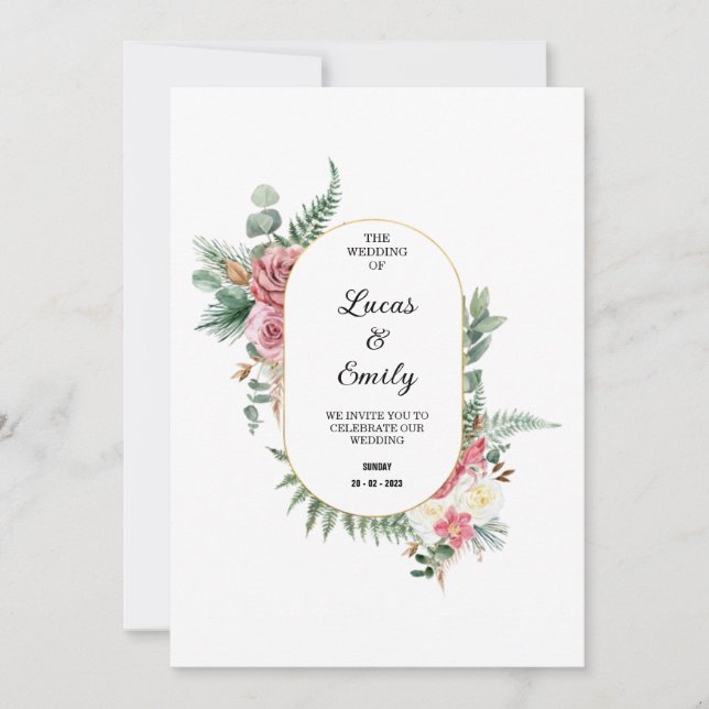cartas de convite para casamento (Frente)