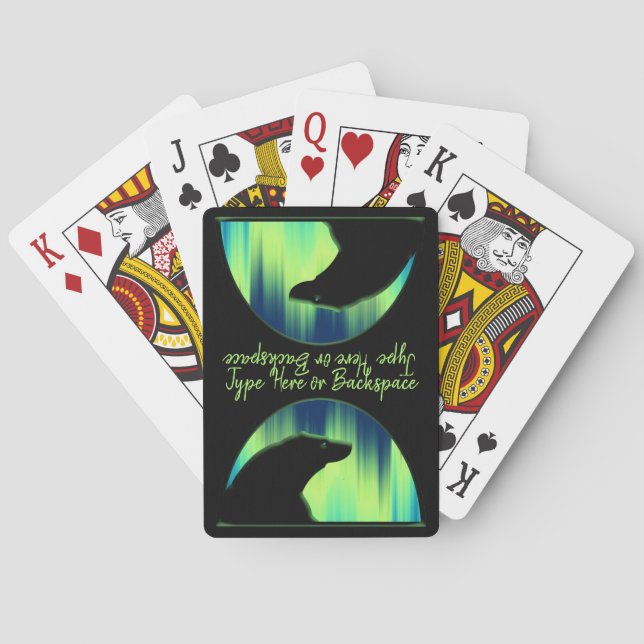 Cartas de Urso Aurora Cartas de Baralho Personaliz (Verso)