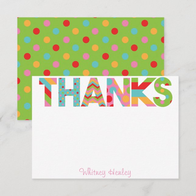 Cartas Padrão OBRIGADOS Cartões de Nota Personaliz (Frente/Verso)