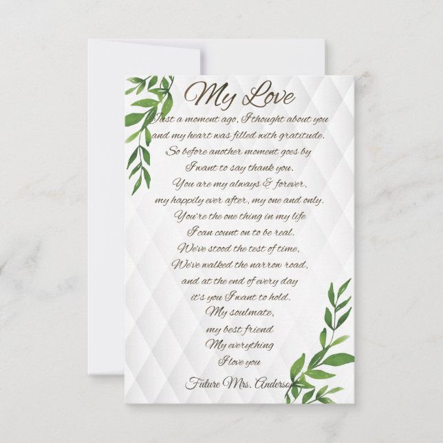 Cartas para o meu futuro marido (Frente)
