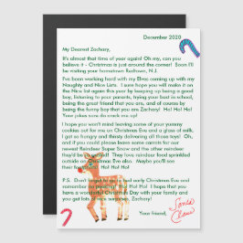 Cartas Personalizadas do Papai Noel com Rena Magné