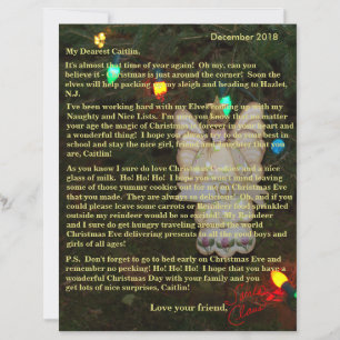 Cartas Personalizadas do Papai Noel Luzes do Anjo
