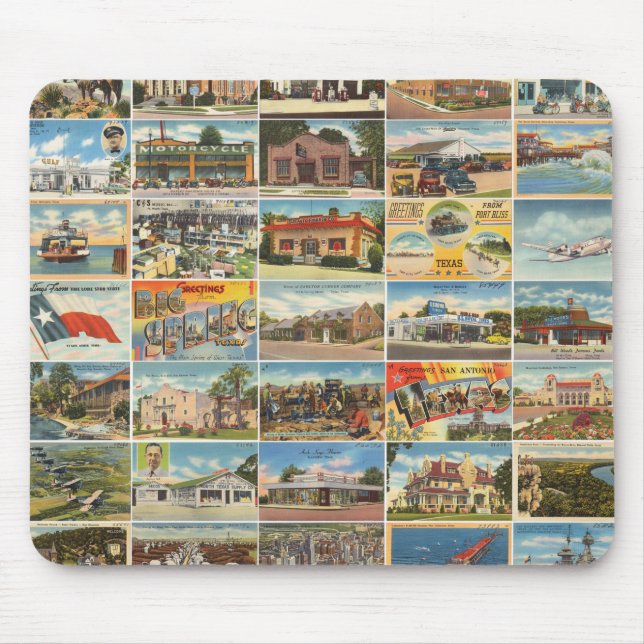 Cartaz antigo do Texas Mousepad (Frente)