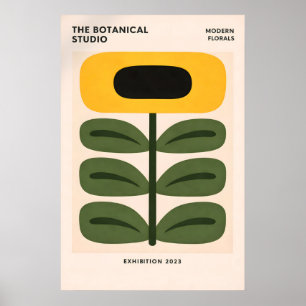 Cartaz Botânico Abstrato, Impressão Floral Moderna