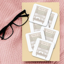 Cartaz Da Biblioteca De Autocolantes Quadrados