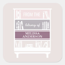 Cartaz Da Biblioteca De Autocolantes Quadrados