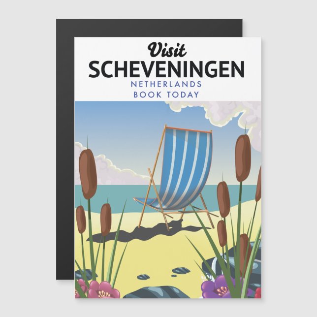 cartaz da praia de Scheveningen Holanda (Frente/Verso)