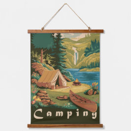 Cartaz de Acampamento Vintage Aventura ao Ar Livre