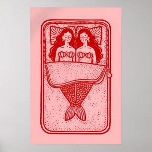 Cartaz de Amantes de Sereia, Impressão de Arte de
