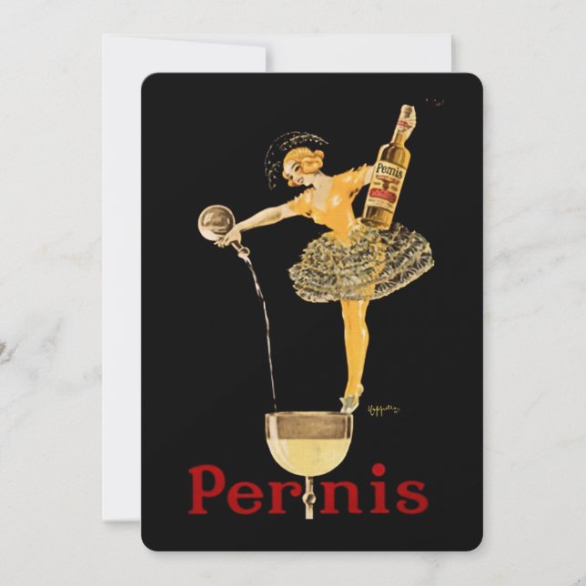 Cartaz de anúncio de vinho Pernis de Leonetto Capp (Frente)