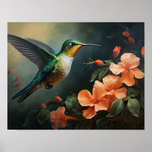 Cartaz de Arte de Impressão de Pintura de Beija-fl