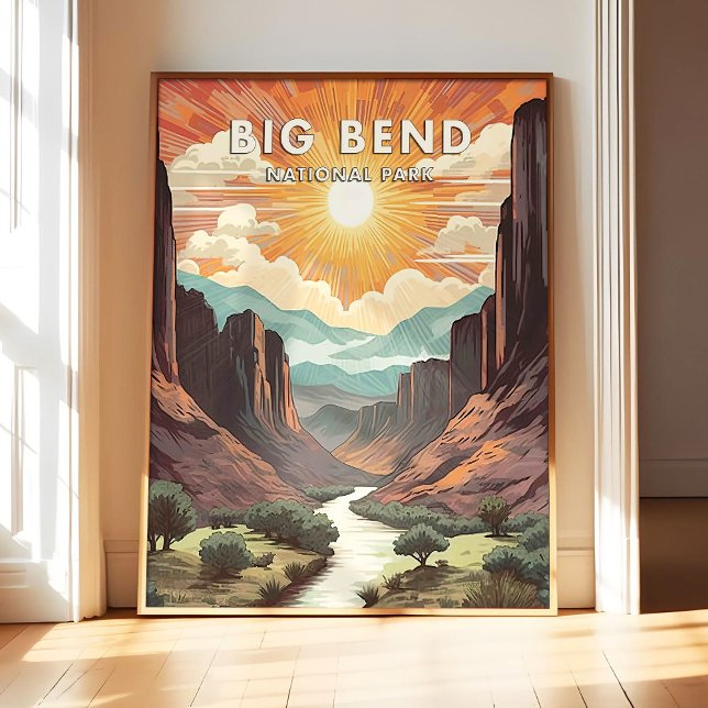 Cartaz de Arte de Impressão do Parque Nacional Big (Criador carregado)