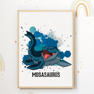 Cartaz de Berçário de Mosasaurus Impressão Sala de
