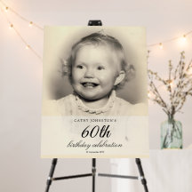 Cartaz de Boas-Vindas de 60º Aniversário com Foto