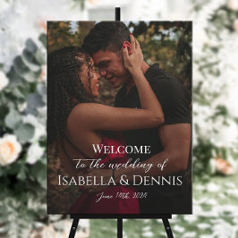 Cartaz de boas-vindas do casamento na canvas