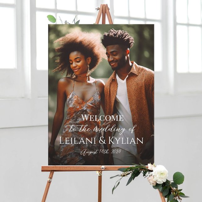 Cartaz de boas-vindas do casamento na canvas (Criador carregado)