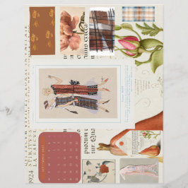 Cartaz de Calendário de Moda em Francês 1920