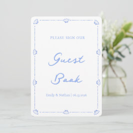 Cartaz de casamento "Por Favor Assine Nosso Guestb