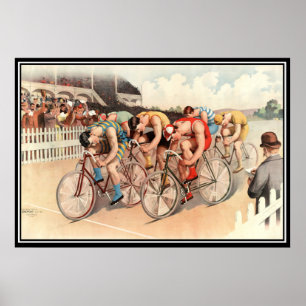 Cartaz de corrida de bicicleta antiga impressão 19