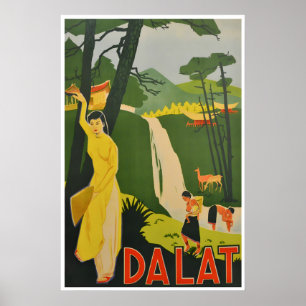 Cartaz de Dalat Vietnã Impressão de Viagem Arte Vi