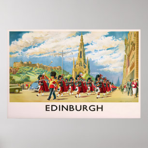 Cartaz de Edimburgo Escócia Impressão dos Guardas 