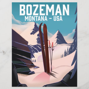 Cartaz de esqui Bozeman Montana