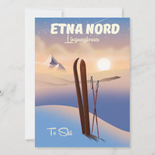 Cartaz de esqui Etna Nord Linguaglossa