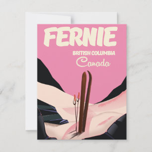 Cartaz de esqui Fernie British Columbia