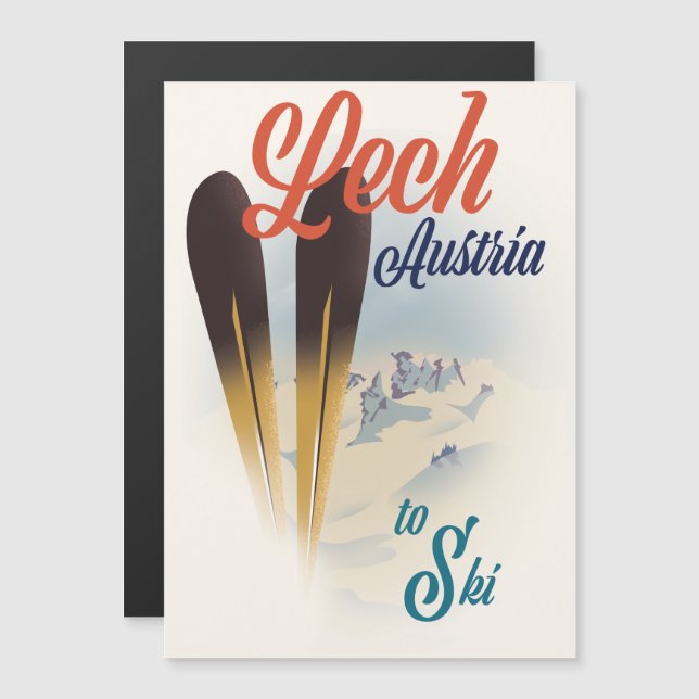 Cartaz de esqui Lech Áustria (Frente/Verso)