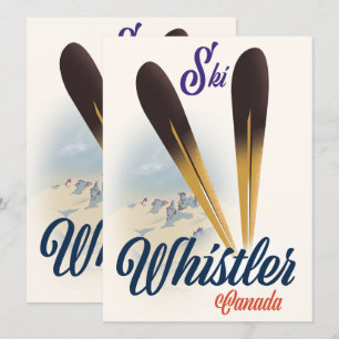 Cartaz de esqui Whistler Canadá