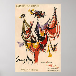 Cartaz de Exposição de Pinturas e Impressões