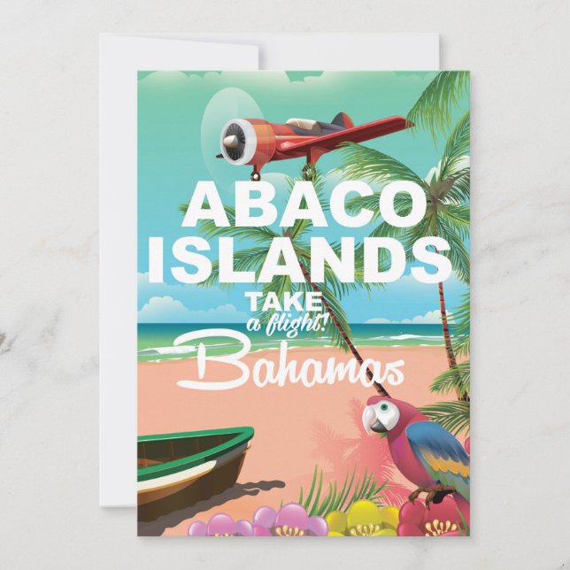 cartaz de férias das Ilhas Abaco (Frente)