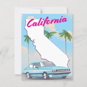 Cartaz de férias estilo vintage da Califórnia