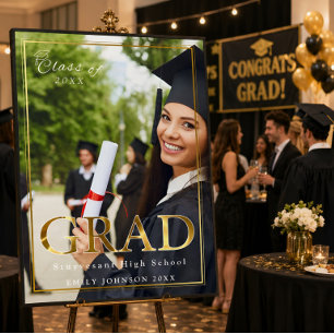 Cartaz de festa de formatura com nome e foto perso