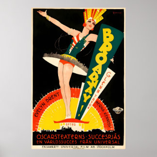 Cartaz de filme Broadway 1929 IMPRESSÃO A5-A1 Clás