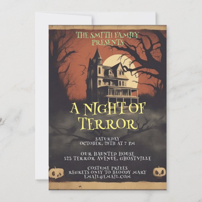 Cartaz de Filme de Terror Convite para Festa de Ha (Frente)