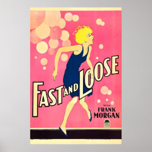 Cartaz de filme Fast and Loose 1930 IMPRESSÃO A4 A