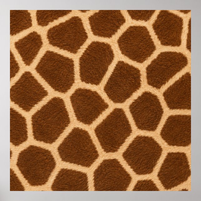 Cartaz de Girafa Elegante para Decoração de Parede (Frente)
