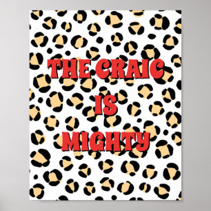 Cartaz de impressão animal irlandesa O craic é pod