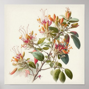 Cartaz de Impressão Artística Flores de Madressilv