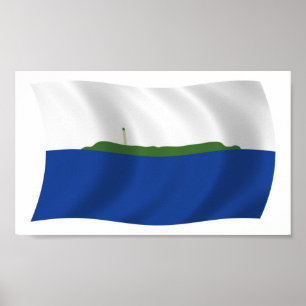 Cartaz de impressão da bandeira da Ilha de Navassa