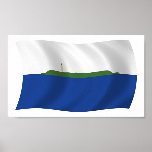 Cartaz de impressão da bandeira da Ilha de Navassa (Frente)