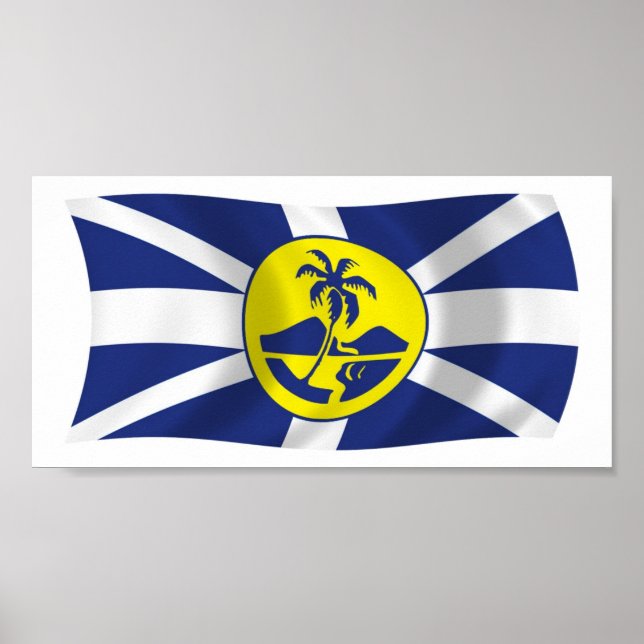 Cartaz de impressão da bandeira da Ilha Lord Howe (Frente)