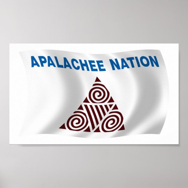Cartaz de Impressão da Bandeira da Nação Apalachee (Frente)