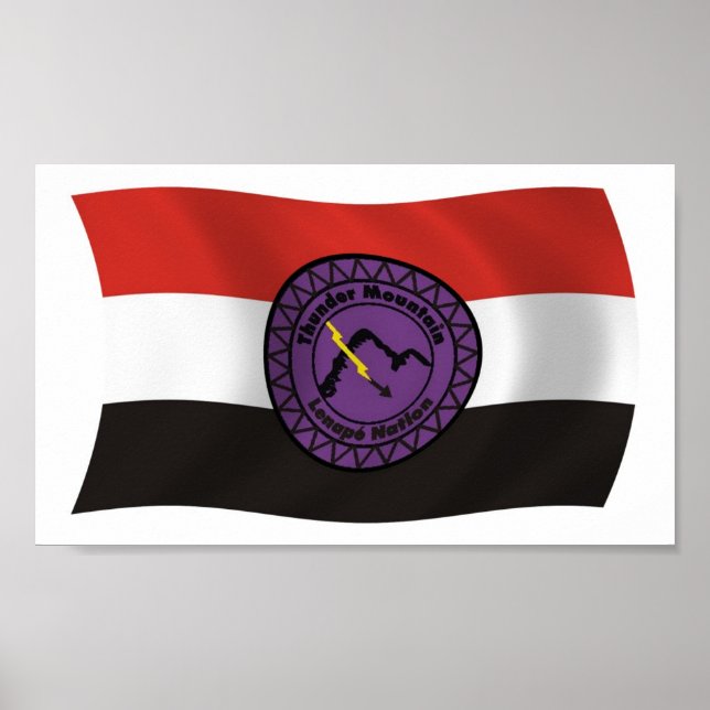 Cartaz de impressão da bandeira da Nação Lenape da (Frente)