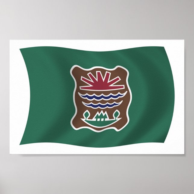 Cartaz de Impressão da Bandeira da Tribo Abenaki (Frente)