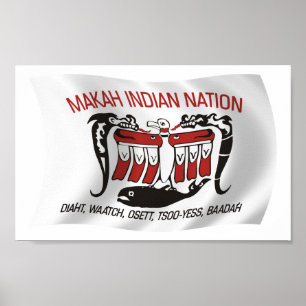 Cartaz de Impressão da Bandeira da Tribo Makah