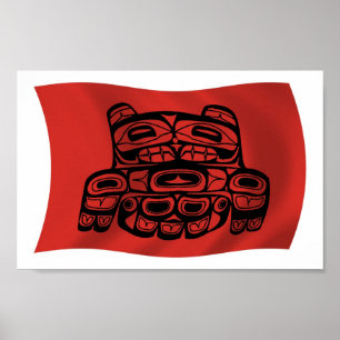 Cartaz de impressão da bandeira da tribo Skagit